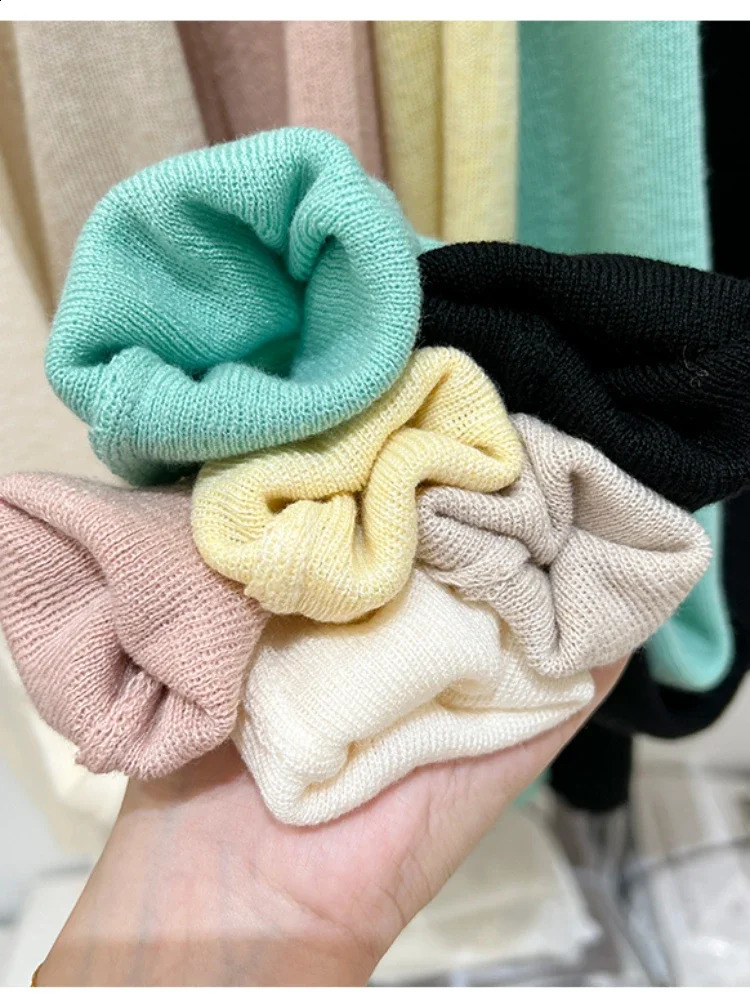 Spring Basic ONeck Ultra Thin Tshirt for Women Solid Color Multi Matching Trend Casual Top Screw Knitted Long Sleeve Elastic Office 250411Z