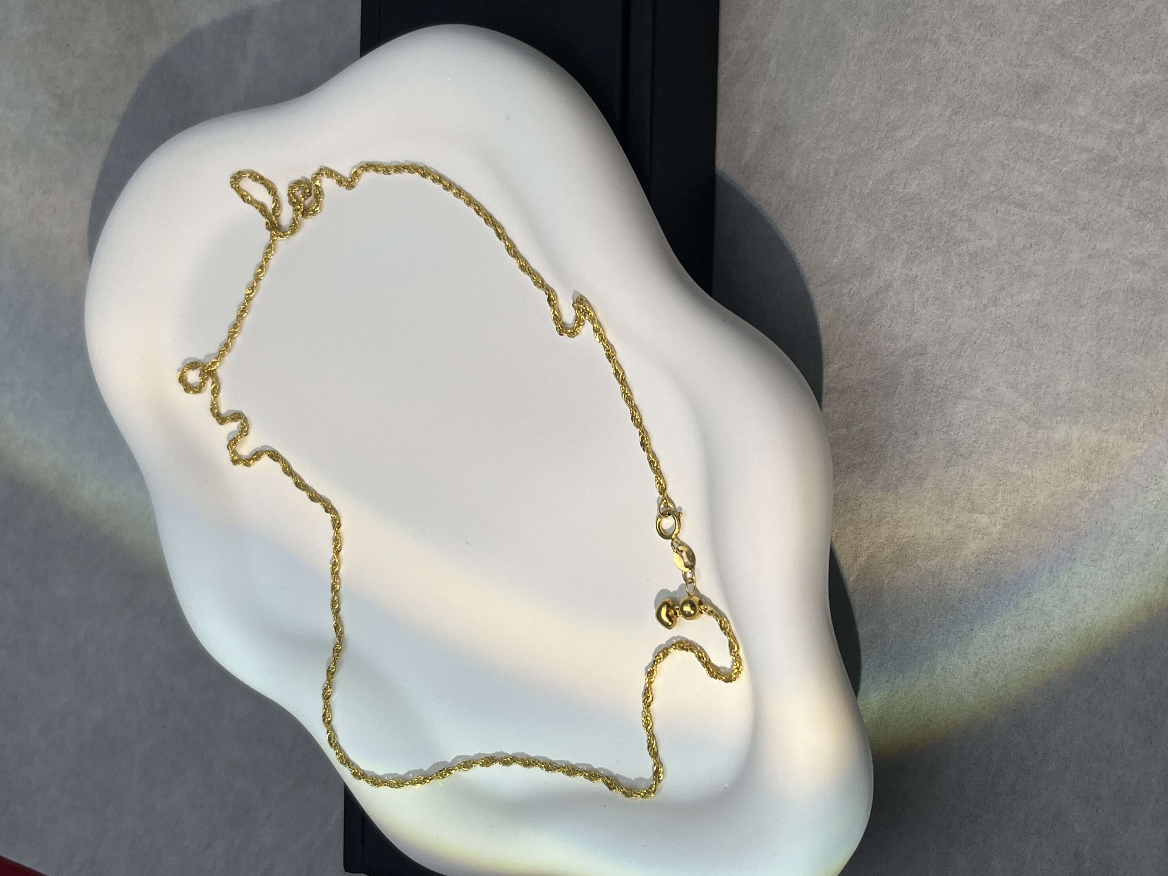 Factory Wholesale Price Hollow 18k Gold Necklace Twisted Rope Chain Necklace Chains 45cm 50cm 55cm 60cm Choker Necklace Unisex