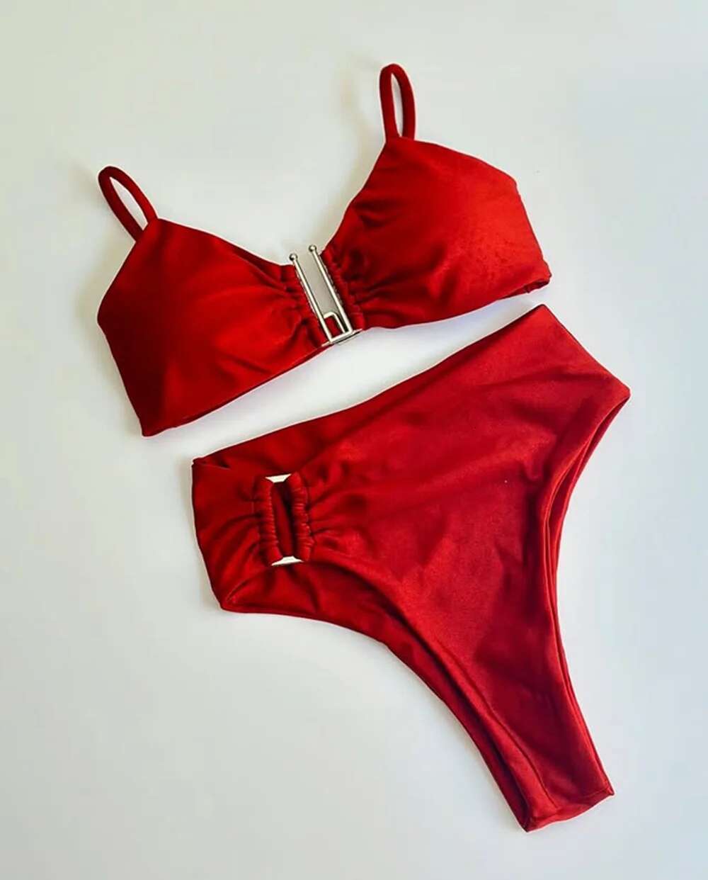 Bandeau Push Up Women Swimsuits 2024 Sexy Female Swimwear Brazilian Bikini Set Thong Biquini Swim Suits Solid Beachwear