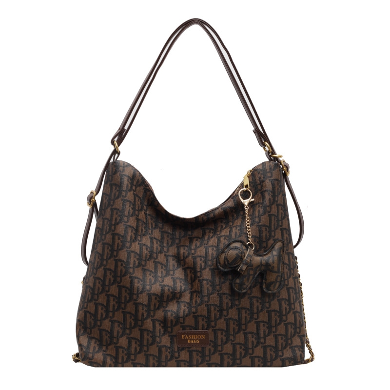 2025 Retro textured large-capacity commuter bag for women new trendy single-shoulder cross body bag