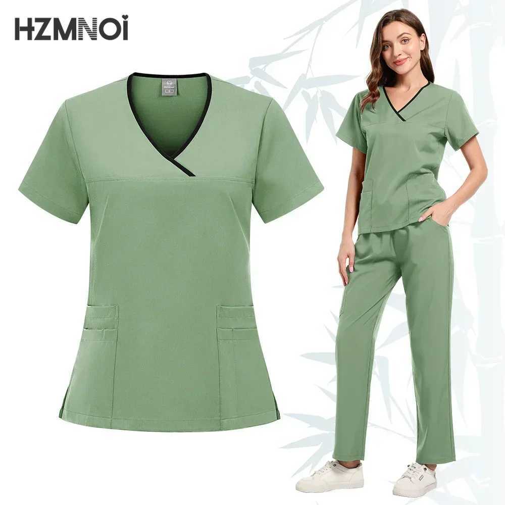 Scrubs Medical Uniforms Women Spa Workwear Health Worker Beauty Sn Clothes Nursing Scrub Shirt Jogger Pants Nurse Uniform Set X250410