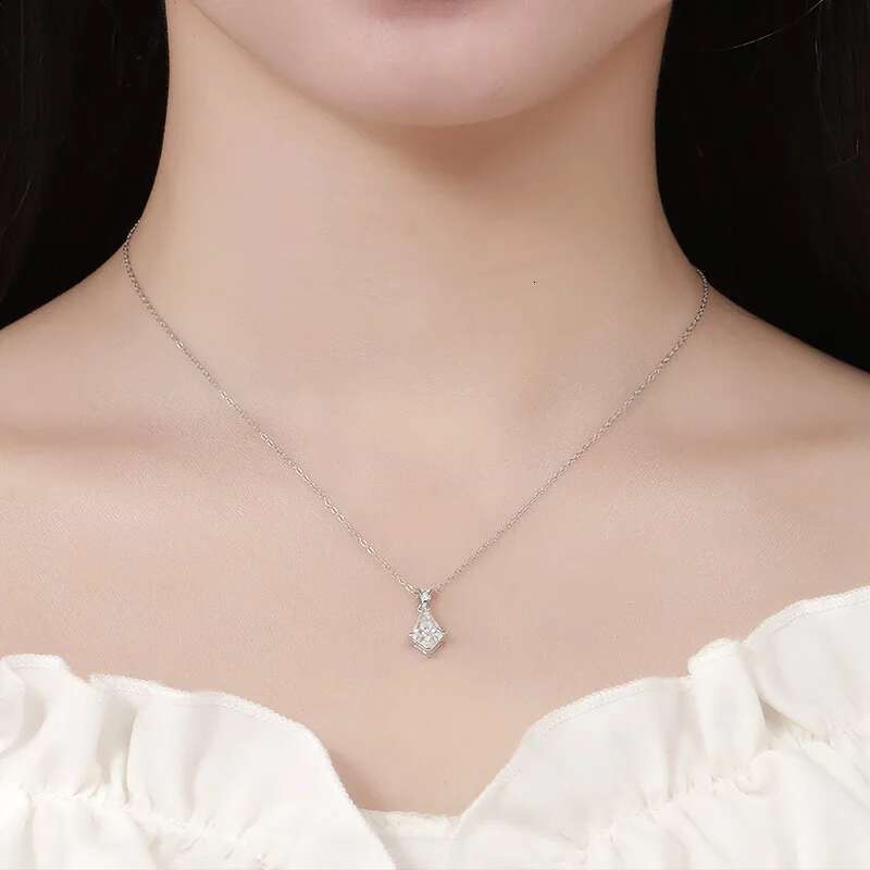 Kite Moissanite D Color VVS Diamond Womens Earrings Necklace 925 Silver Plated White Gold Fine Jewelry Earrings for Men Women