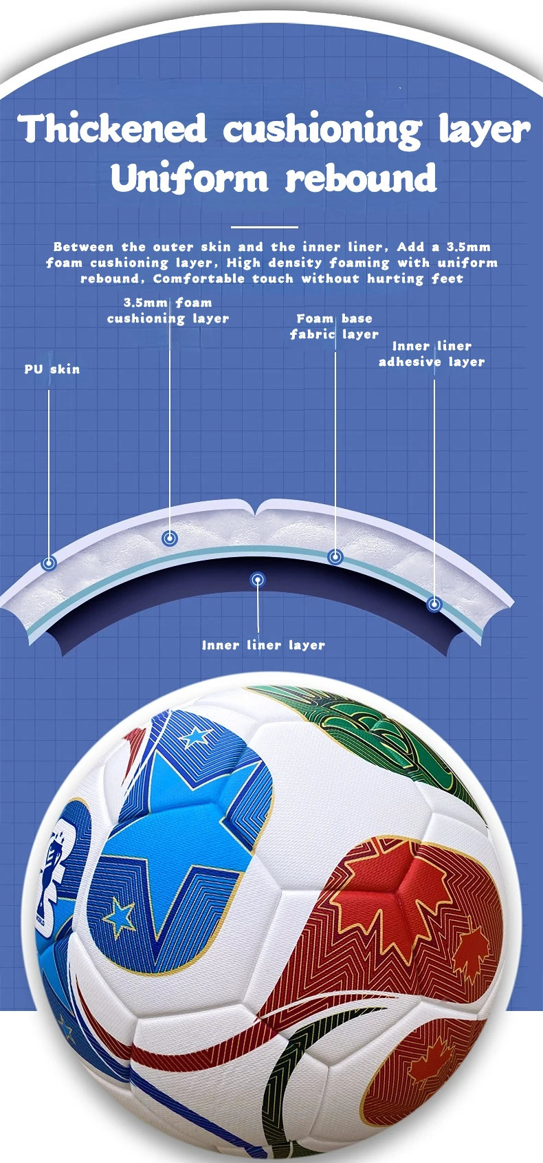 2026 Soccer Ball Sizes 5 Soft Touch TPU Cover Durable Butyl Bladder Youth Adult Training Ball for Indoor Outdoor 251107