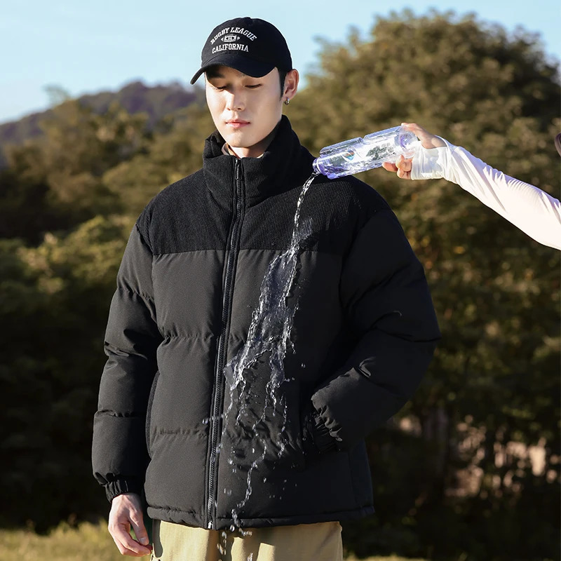 Mens Outdoor Sports and Leisure Windproof Breathable Warm Cotton Clothing Winter Fashion Trend Versatile Couple Warm Jacket 251106