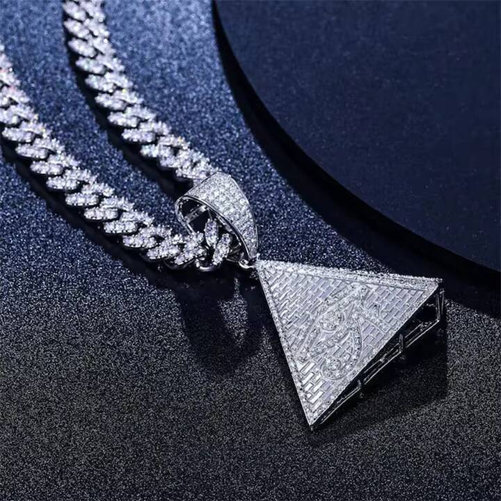 Micro Pave Vvs Moissanite Gra Certificated Name Letter Iced Out Custom Hip Hop Jewelry Customizable