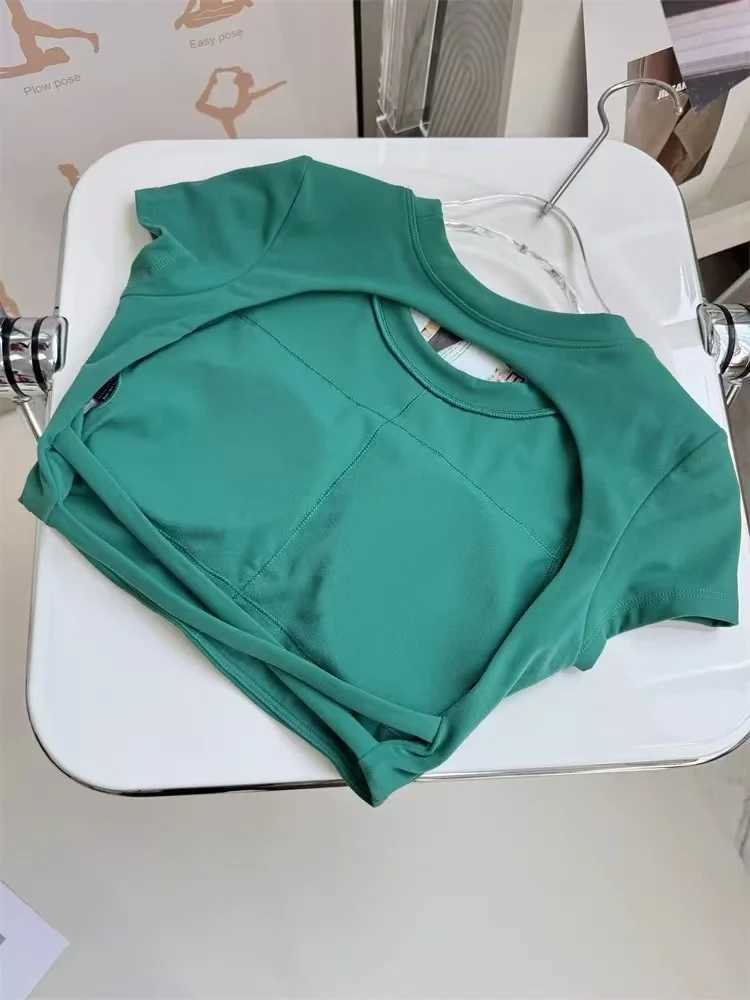 Womens apron sportswear sports tops fitness activity clothes womens quick drying yoga clothes sports backless gym topsW250411