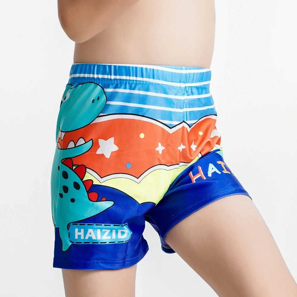 Boy swimming relay toddler swimming shorts quick drying swimming boxer cute dinosaur shark print childrens swimsuitW250410