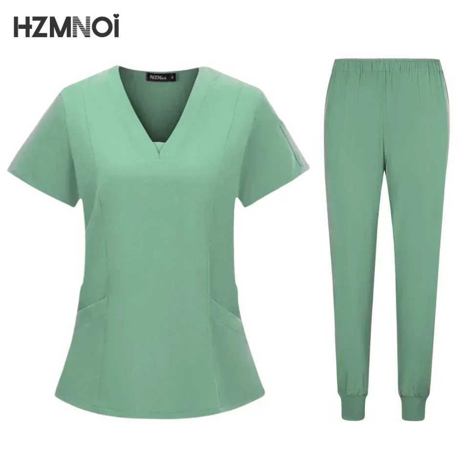New Style Medical Uniforms Women Scrubs Sets Tops and Pants Hospital Doctors Nursing Clothes Nurses Accessories Dental Workwear X250410