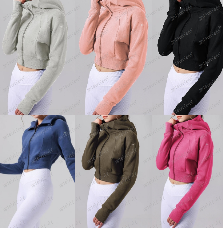 Designer Women's Autumn and Winter Hooded Fitness Sports Top Plush Warm Loose fit Jacket Sweatshirt Long Sleeves Solid Color Gym Tight Top Fitness Outfit Sportswear