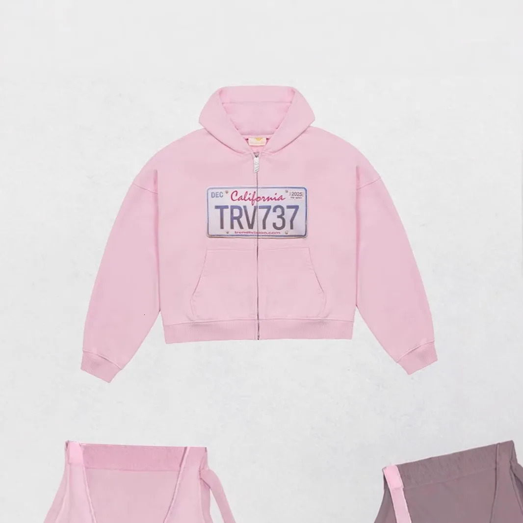 Cross border European and American e-commerce mens printed zipper sweatshirt long sleeved pullover hooded retro jacket street t 251110