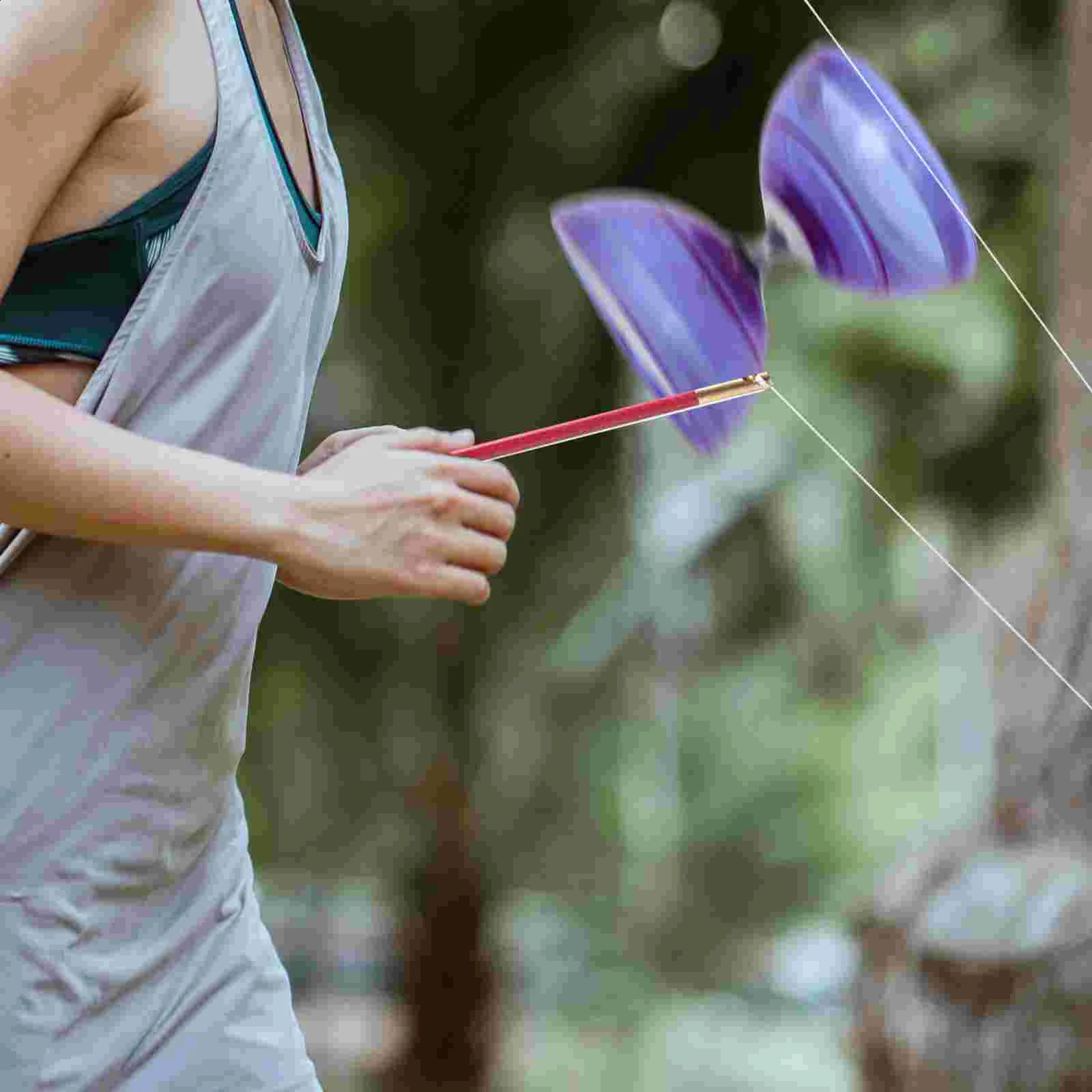 Professional Diabolo Yoyo Elderly People Toy Kids Juggling Fitness Set Tpu Chinese for Child Professional Diabolo 250410
