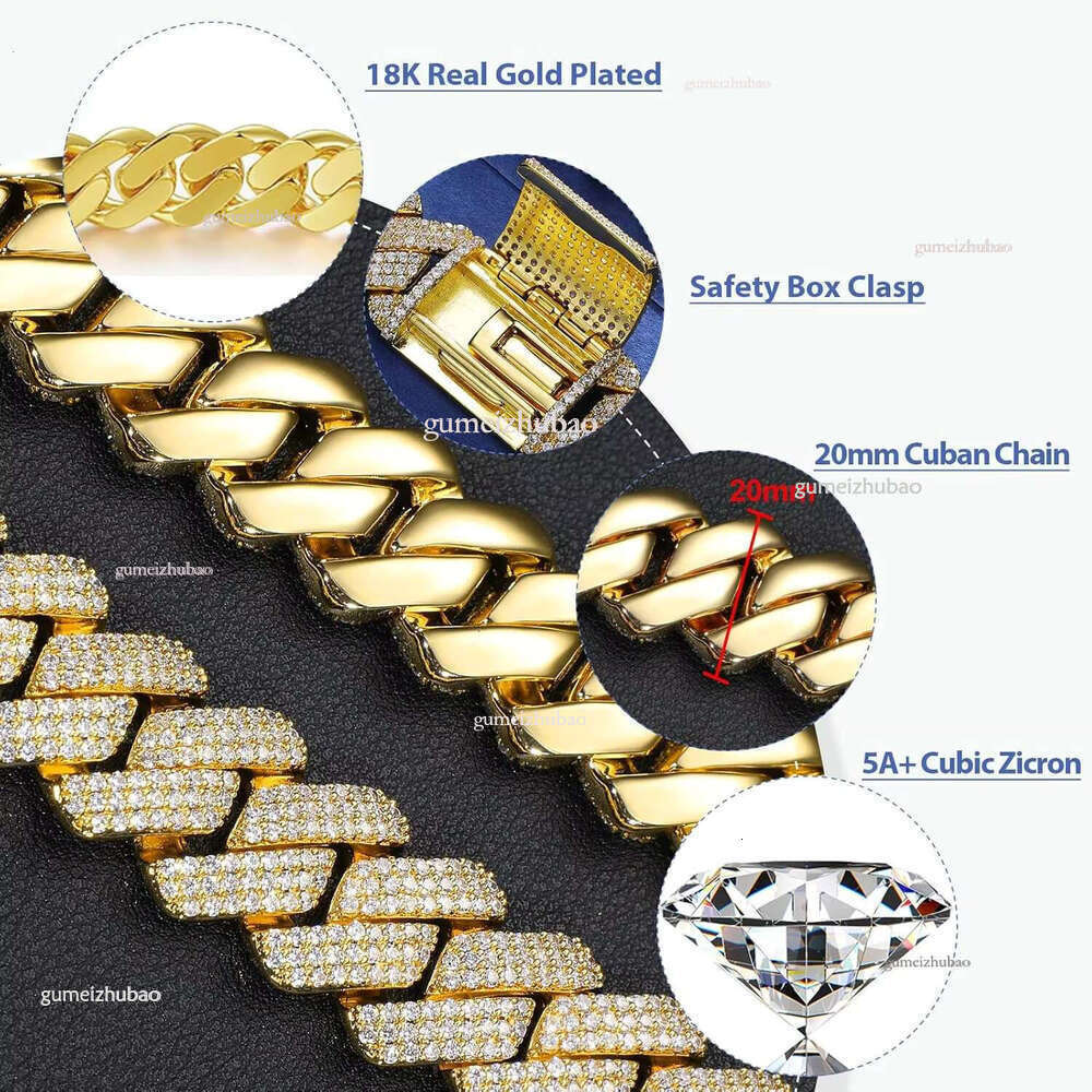 Hip Hop Men Woman Jewelry Moissanite Dia Miami Sier Iced Out Cuban k Chain 14K Gold Real
