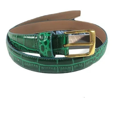 White Red Green Grain Real Leather Waist Belt Women Casual Jean Strap Belts Plus Large Size Alligator Pattern Cinture 251031