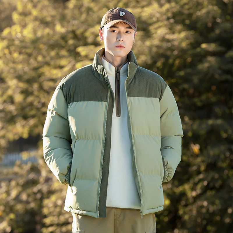 Mens Outdoor Sports and Leisure Windproof Breathable Warm Cotton Clothing Winter Fashion Trend Versatile Couple Warm Jacket 251106