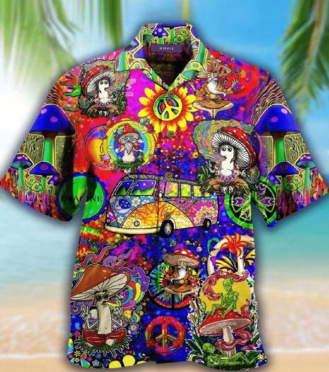 Mens summer casual printed Hawaiian shirt Mens vacation seaside trade direct