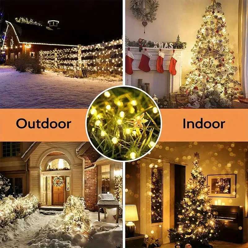 Christmas LED Solar String Lights Fairy Lights 8 Lighting Modes Waterproof Suitable for Outdoor Gardens Weddings Parties Dances Y251111