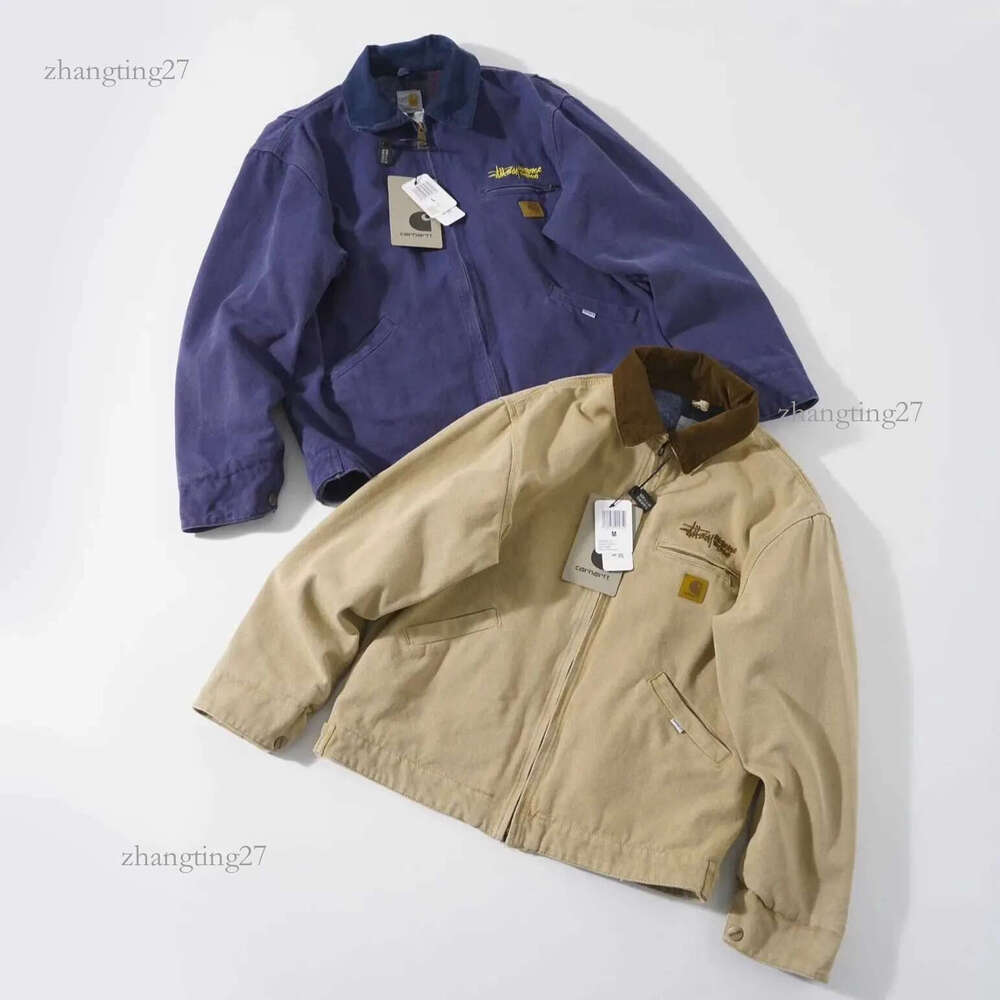Men's Jackets High quality car Stu J97 car wash Canva jacket loose fit couple style zipper casual jacket for all seasons J241123