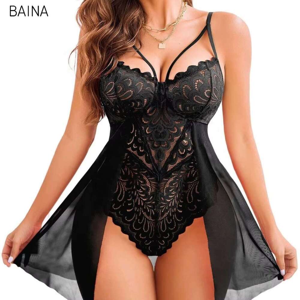 Women's Lace Mesh Dress Pamas Erotic Nightdress Sexy Gerie