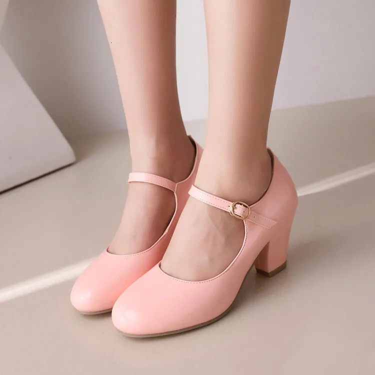 LIHUAMAO red Mary jane shoes high heel women shoes wedding ankle strap pumps party cosplay uniform dress lolita shoes dancing 251106