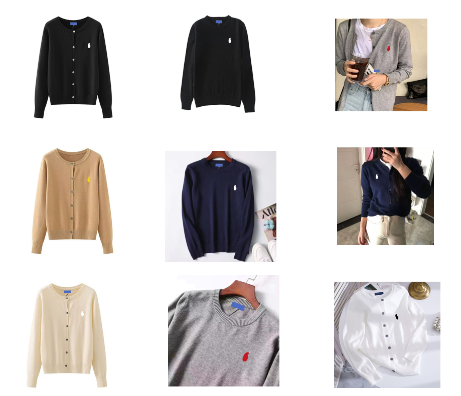 Designer Polo Sweater Women Sweaters Autumn Winter Mens Pull Cardigan Knitwear Slim Pullover Jumpers Embroidery Women O-Neck Knitwear Long Sleeved size S-3XL