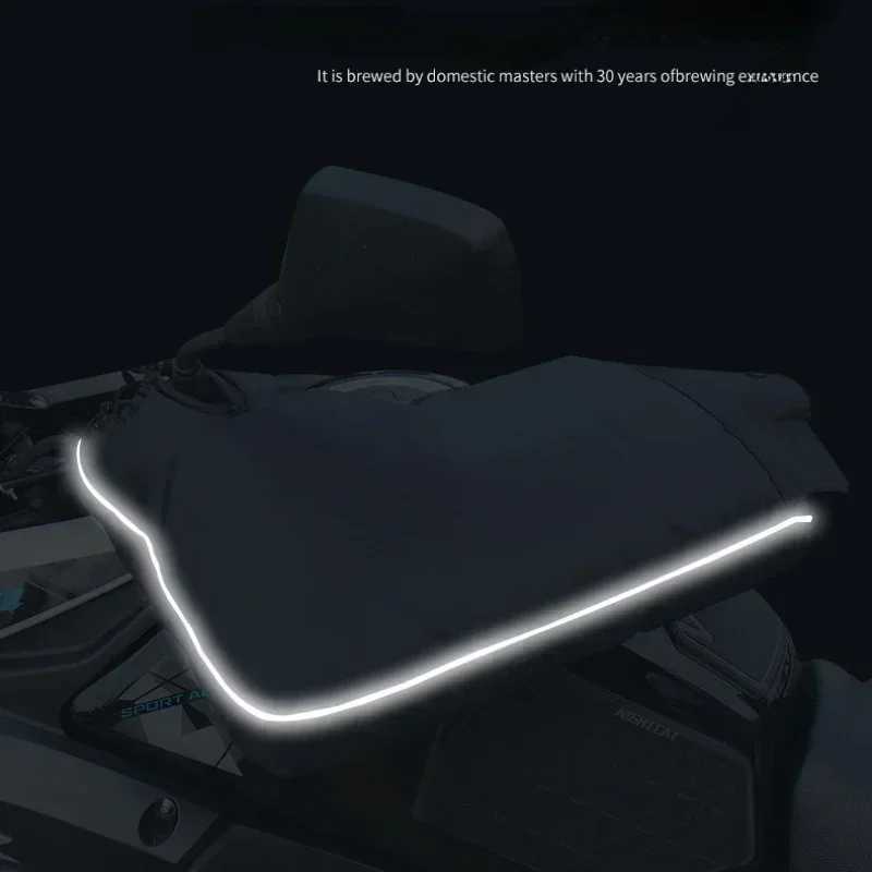 Universal Winter Motorcycle Gloves Handlebar Muffs Reflective Strip Warm Handle Bar Cover Gloves for Motorbikes Scooters Riding S25118