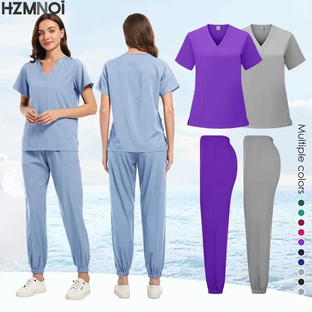 High Quty Medical Women Scrubs Sets Hospital Surgery Dental Clinic Beauty Spa Sn Lab Workwear Clothes Nurses Accessories X2504102