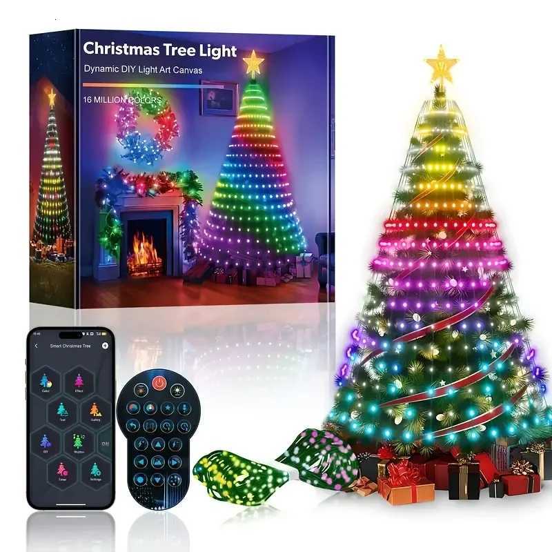 Christmas MIMIRGB 689FT Smart Christmas Tree Light 400 LED Indoor String Light with Remote Control DIY Text Christmas Tree Decoration Y251111