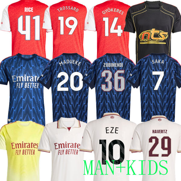 SAKA GYOKERES HAVERTZ RICE soccer jerseys 25 26 Trossard Zubimendi MADUEKE CALAFIORI Norgaard ODEGAARD MARTINELLI 2025 MERINO football shirt EZE