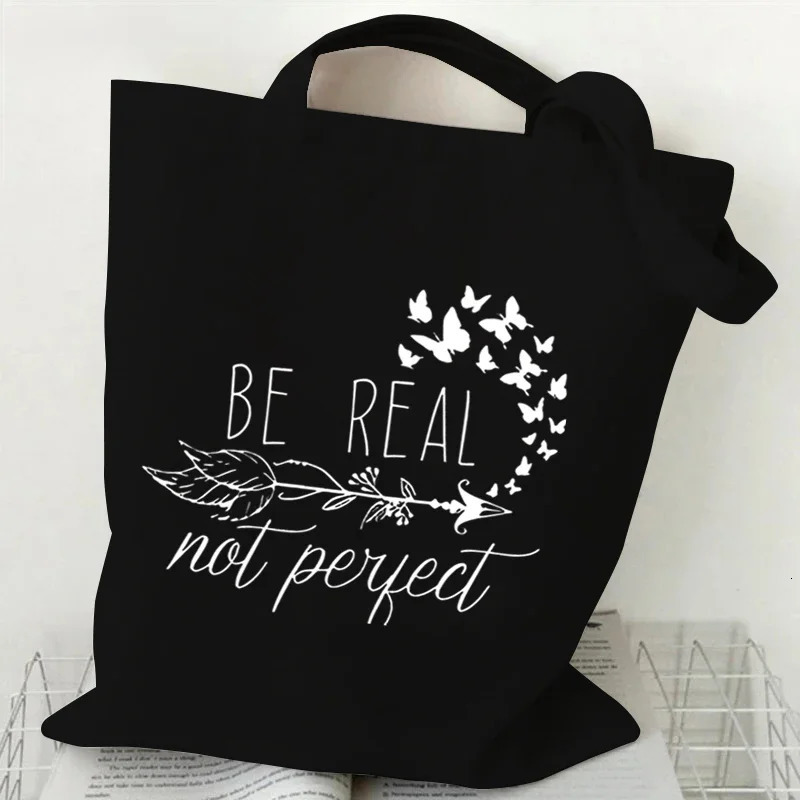 Vintage Wildflower Funny Canvas Tote Bag Women Butterfly Flower Shopping Simplicity Aesthetics Reusable Female Shoulder 251110