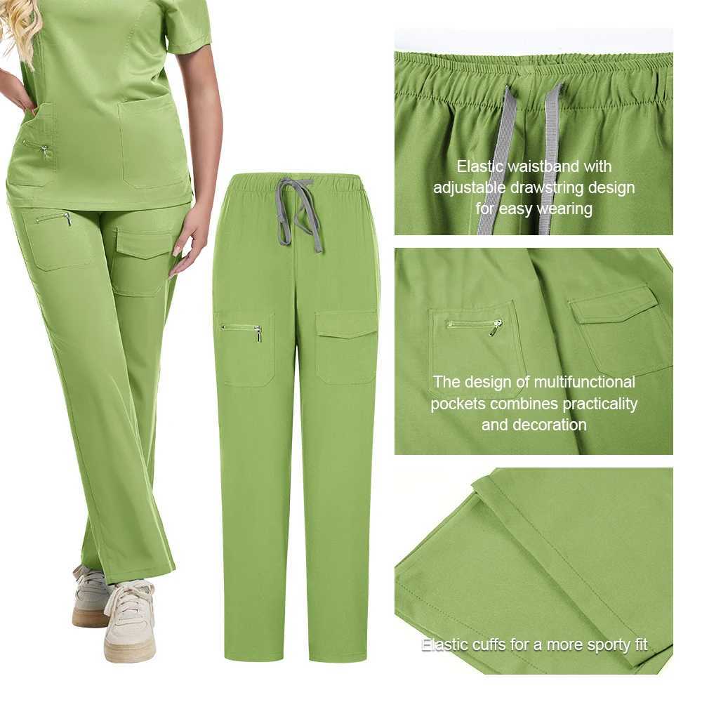 Nurse Scrubs New Fashion Medical Scrub Soft Breathable Jogger Pants Set Surgical Uniforms Woman Nursing Clinical Doctor Workwear X2504109