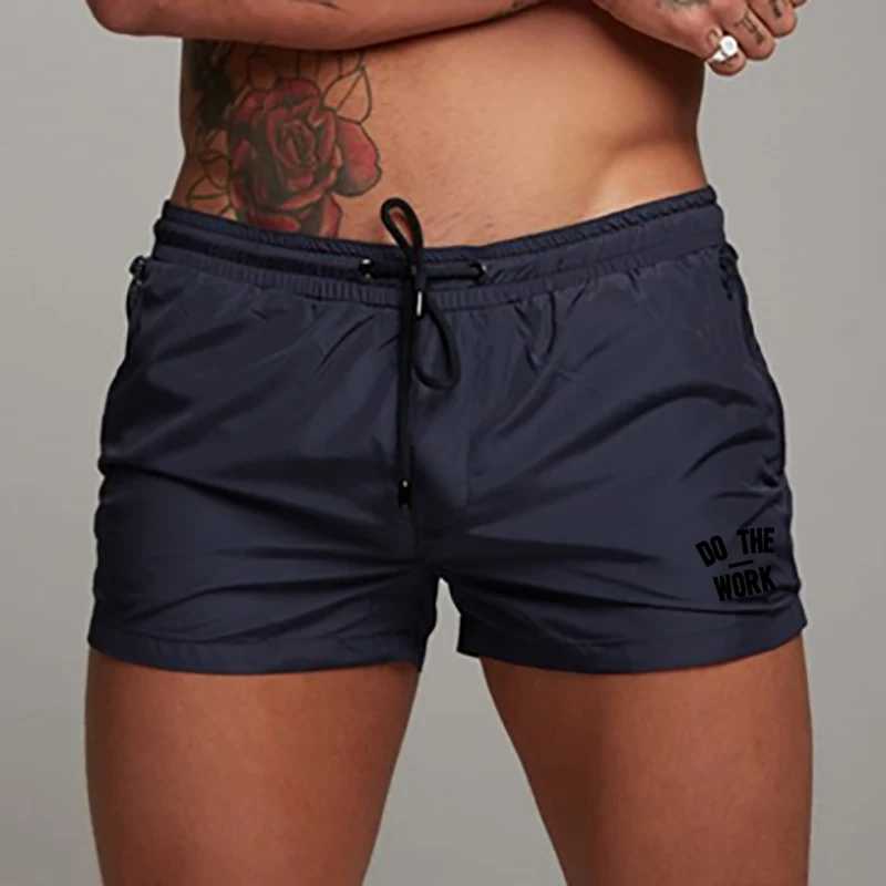 Mens swimwear swimming shorts summer casual beach board shorts mens quick dry running surfing fitness gym shorts zipper pocketW250410