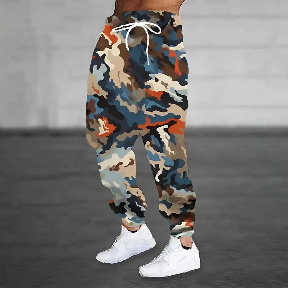Mens Pocket Sweater Pants Winter New Thick Warm Sports Pants Fashion Camo Printed Sports PantsXJ250410