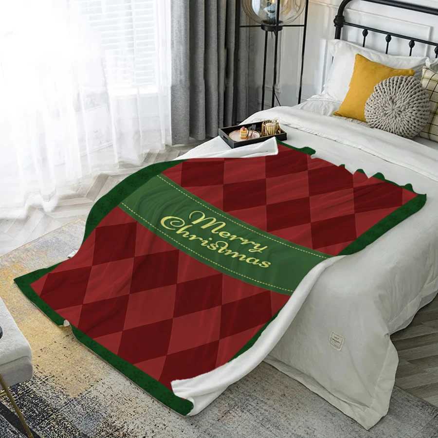 Striped Bow Pattern Microfiber Flannel Cover Blanket Bedroom Living Room Sofa Soft And Comfortable Home Decoration C251111