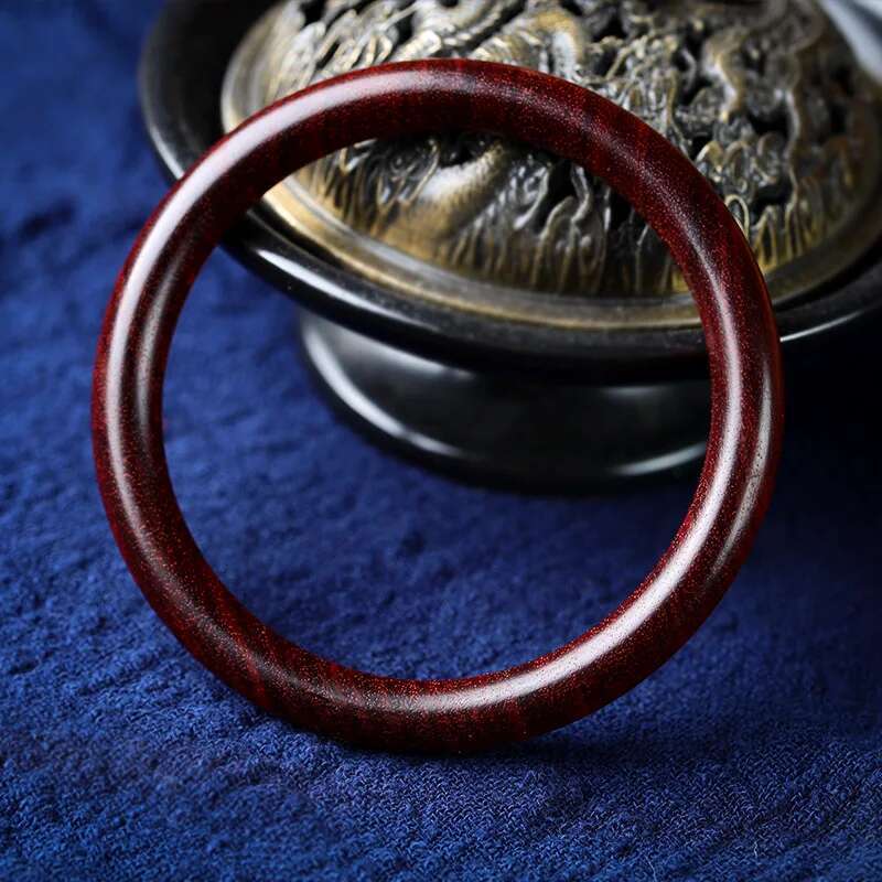Original Leaf Rosewood Wooden Bracelet Red Lady Vintage Ethnic Charm Simple Fashion Elegant Handmade Specialty Gift