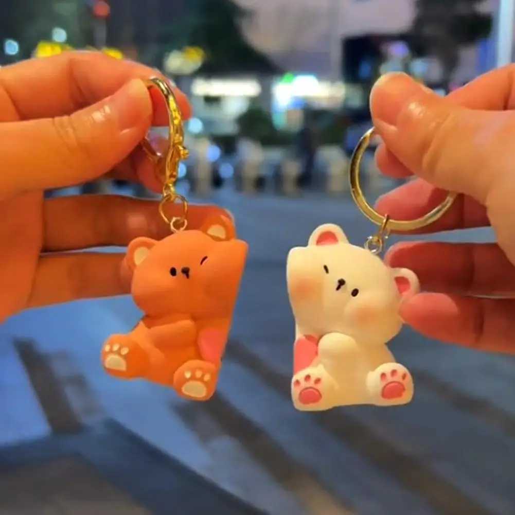 Couple magnetic temptation cute bear keychain cute cartoon bear keychain pendant Valentines Day friend gift fashion bestseller W250411