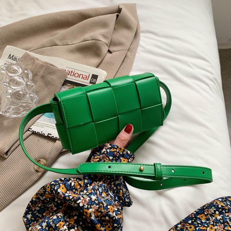 Lady Countess Popular Small Bag ins new Style Women's Bag Korean Version Woven Crossbody Bag Single Shoulder Chest Bag Small Square Bag