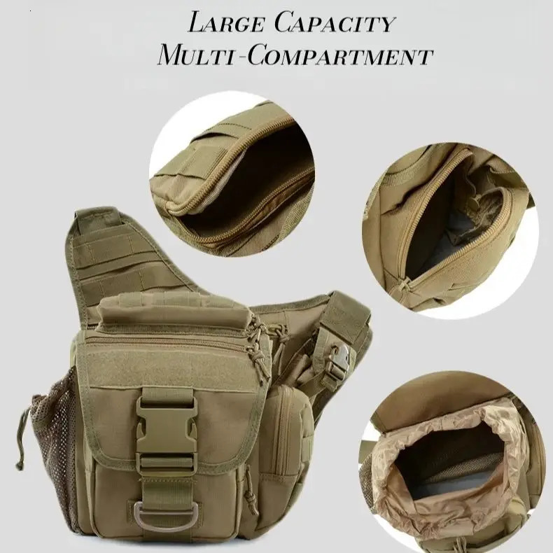 Large Saddle Bag Outdoor Tactical Waist Pack Mens Cycling Camera Bag Single-Shoulder Crossbody Bag Oxford Bag Waterproof 251110