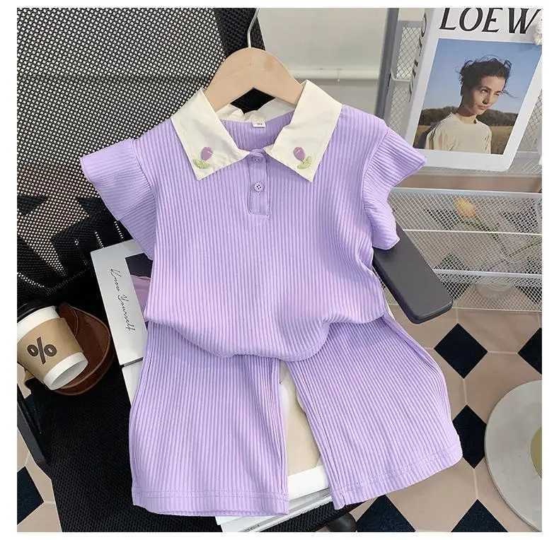 Summer childrens baby clothing set with sleeveless tops and shorts fashionable and cute baby clothing setXJ250410