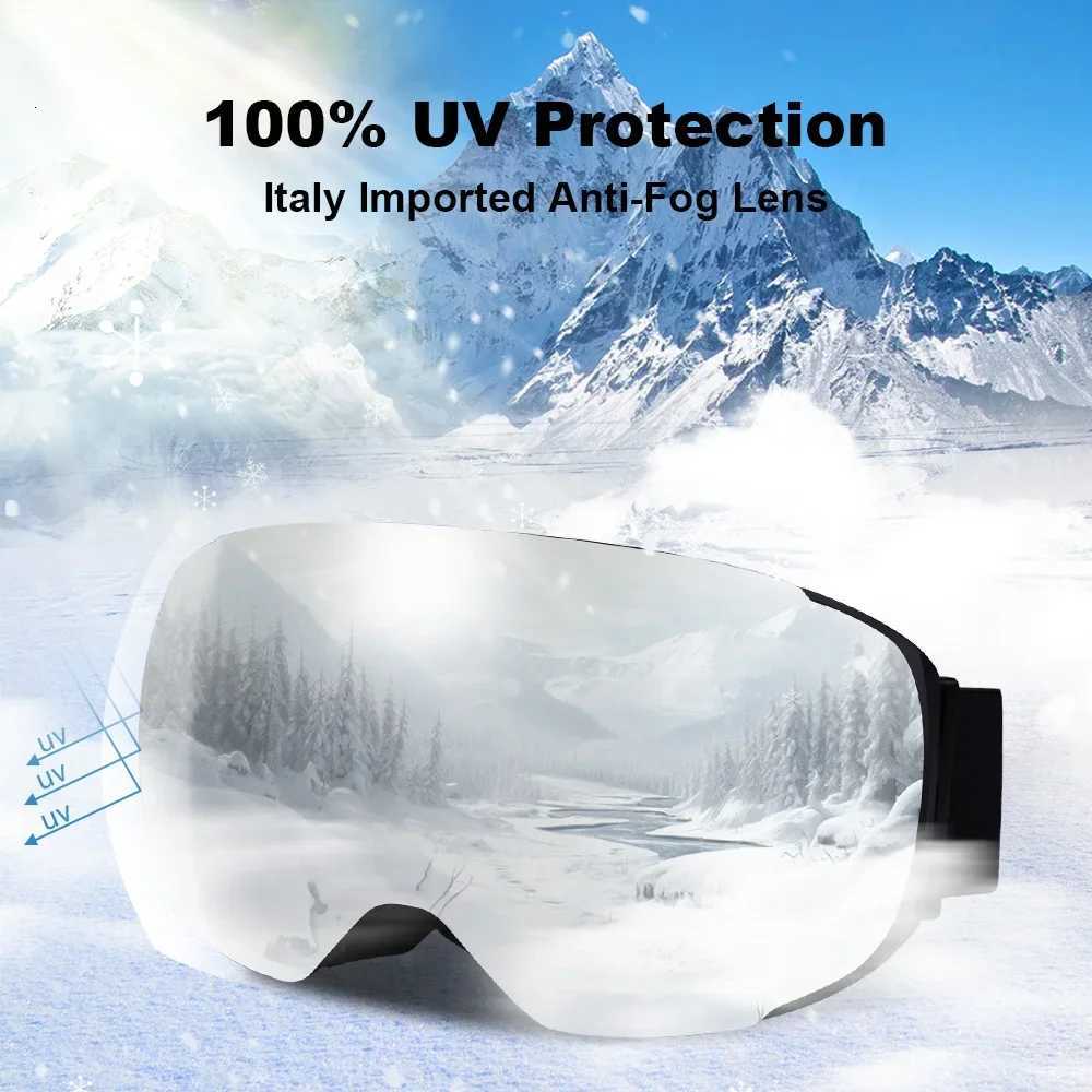 X-TIGER Anti-Fog Ski GoggLEs with Quick Change LEnses UV400 PROtection and WindPROof Ski GoggLEs for Men and Women K251110