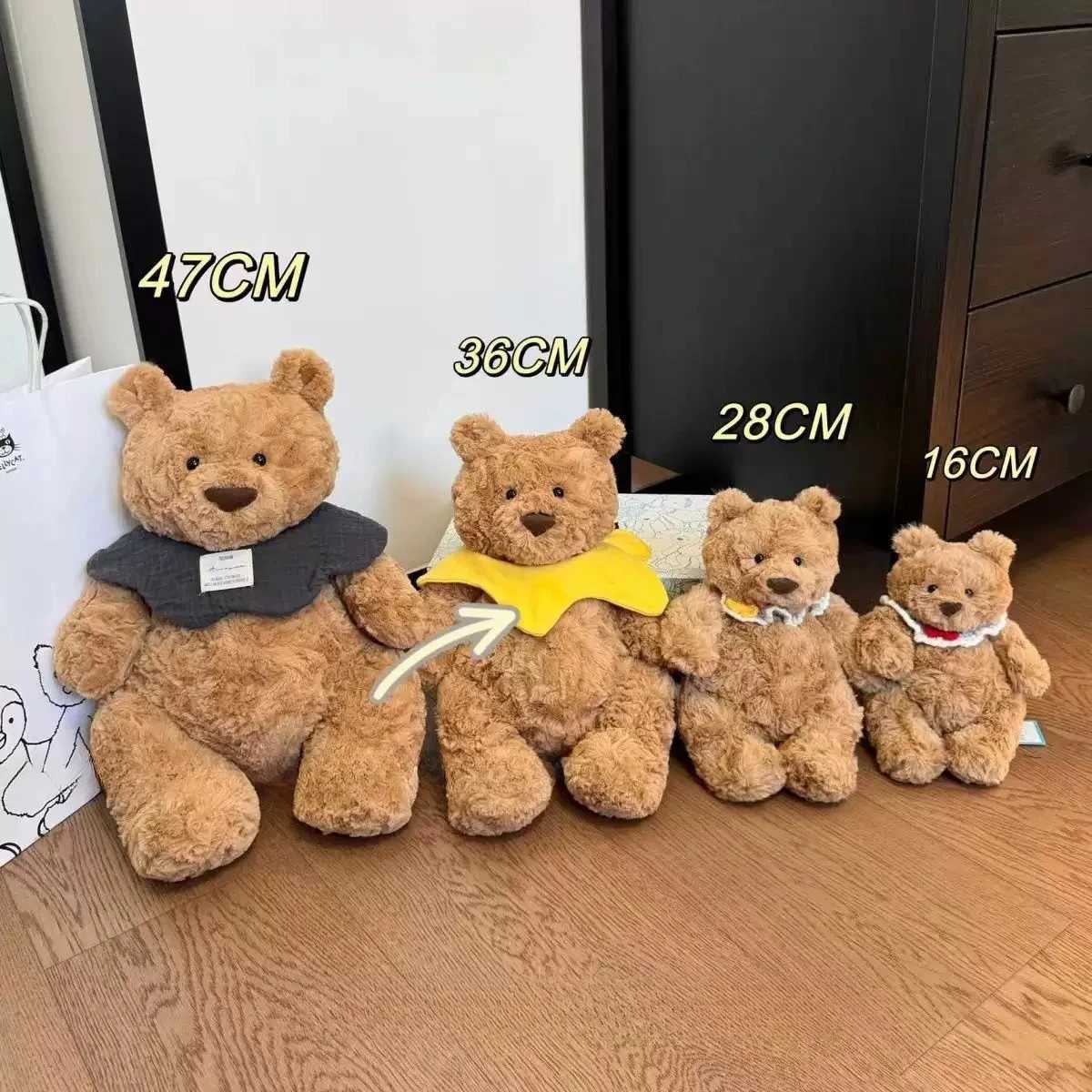 Jellycat with tags Jellycat Barcelona Bear Plush Toy Soothing Doll Teddy Bear Girl Holiday Birthday Gift Stuffed Animal W250411