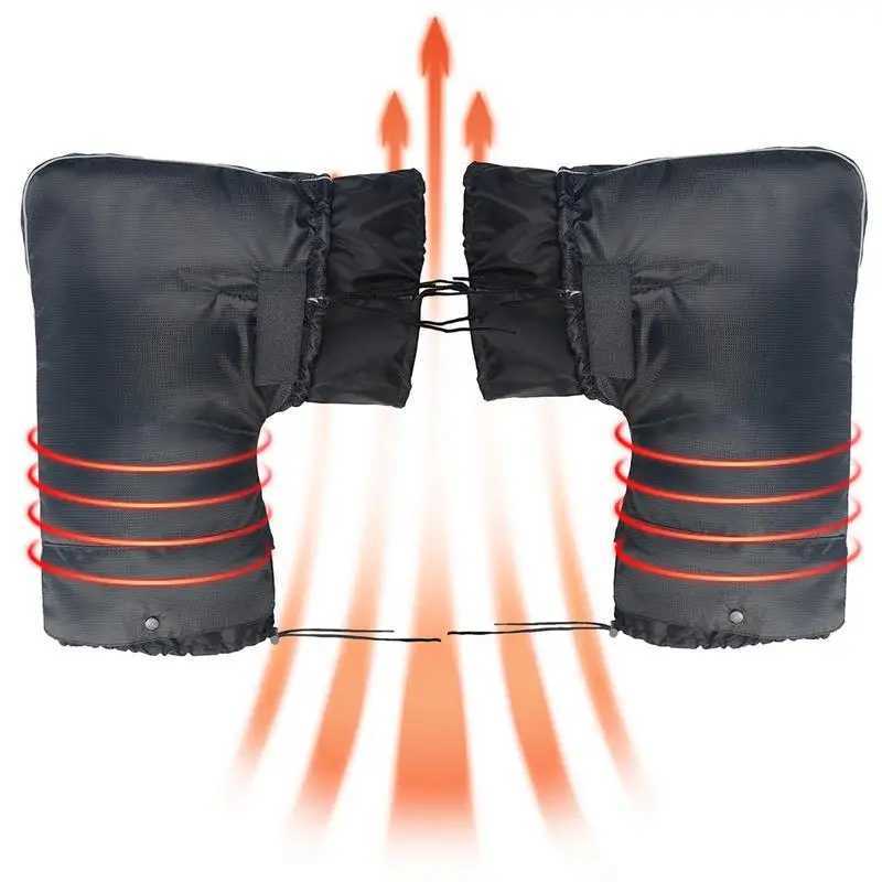 Motorcycle Handlebar Covers Motorbike Handle Bar Hand Cover Muffs Windproof Thickened Motorcycle Handlebar Mittens Hand Warmer S25118