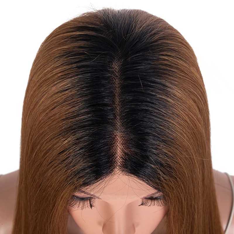 Synthetic Lace Front Wigs For Black Women Brown Blonde Color Hair Long straight Wig 28inch Lace Wig Heat Resistant Cosplay WigsT251111