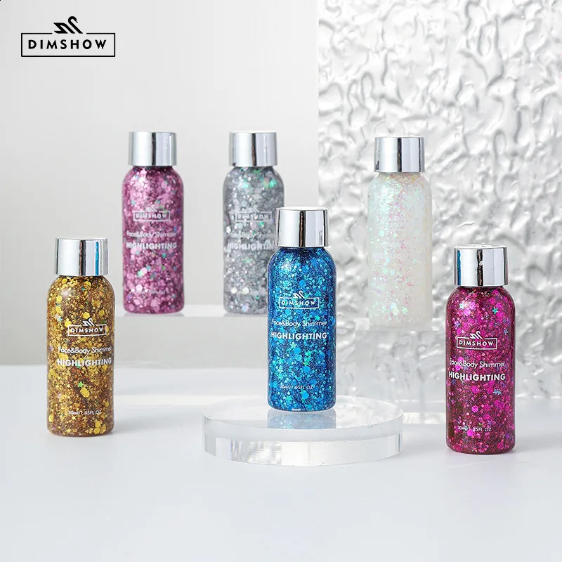 Body Glitter Chunky Gel Lotion Glitter Liquid Eyeshadow Mermaid Sequins Sparkling Face Hair Lips Nail Makeup Cosmetic Festival 250410