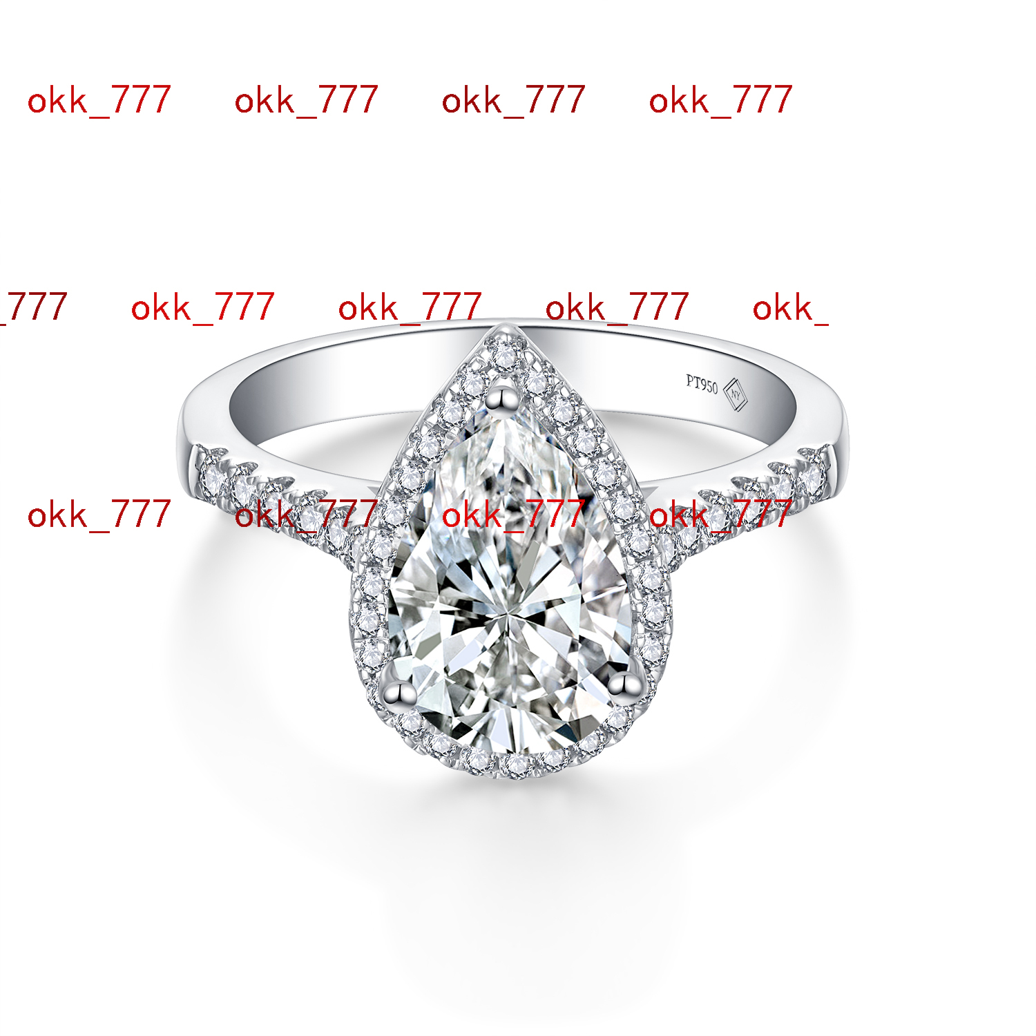 Luxury Jewelry 925 Sterling Silver Ring Out Pear Cut Moissanite Ring High Quality Trendy for Engagement Wedding VVS Ice 7*11mm