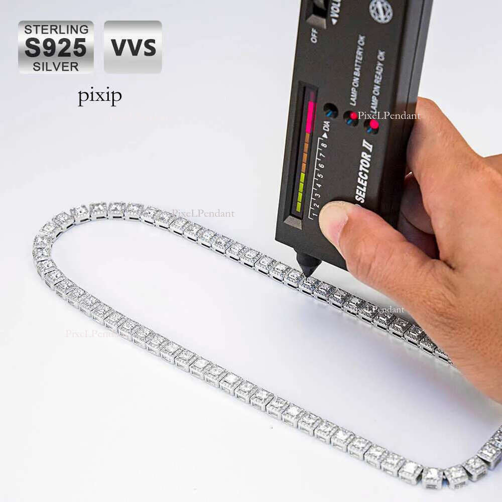 Krkc Custom Hip Hop Jewelry Vvs1 Moissanite Iced Out Cuban k Chain Sier 12mm 10mm Dia