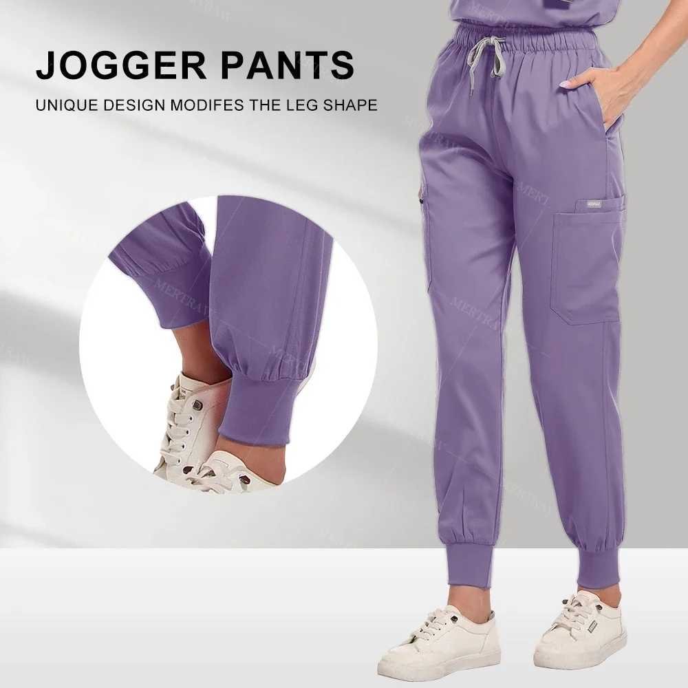 Multicolor Women Pet Shop Doctor Scrub Medical Surgery Workwear Scrub Set Scrub Uniform Short Slve Tops+Pants Nursing Uniform X2505281