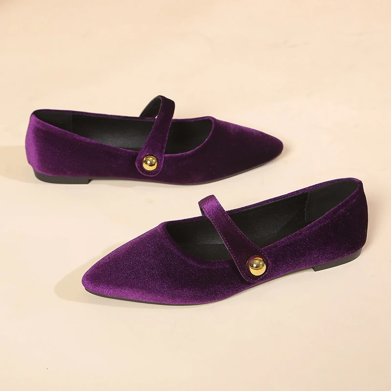 style non-tiring square heel pointed toe single shoes for women fashionable and casual flat shoes for spring and autumn 251110