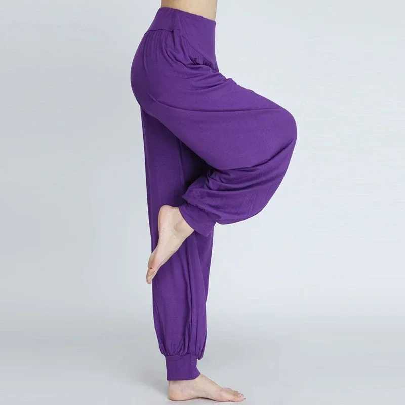 Womens elastic loose casual cotton soft yoga sports dance pants are comfortable and breathableW250411