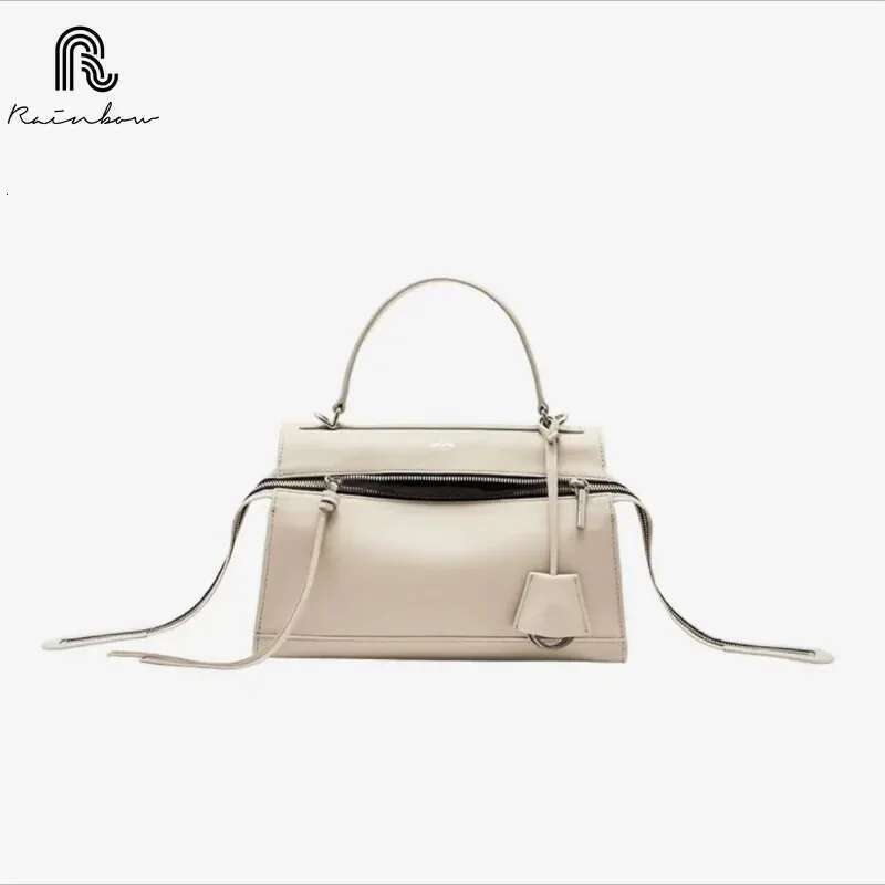RAINBOW Fashion New High-Quality Leather Handbag For Women Simple Versatile Single Shoulder Crossbody Bag Trendy Sizes