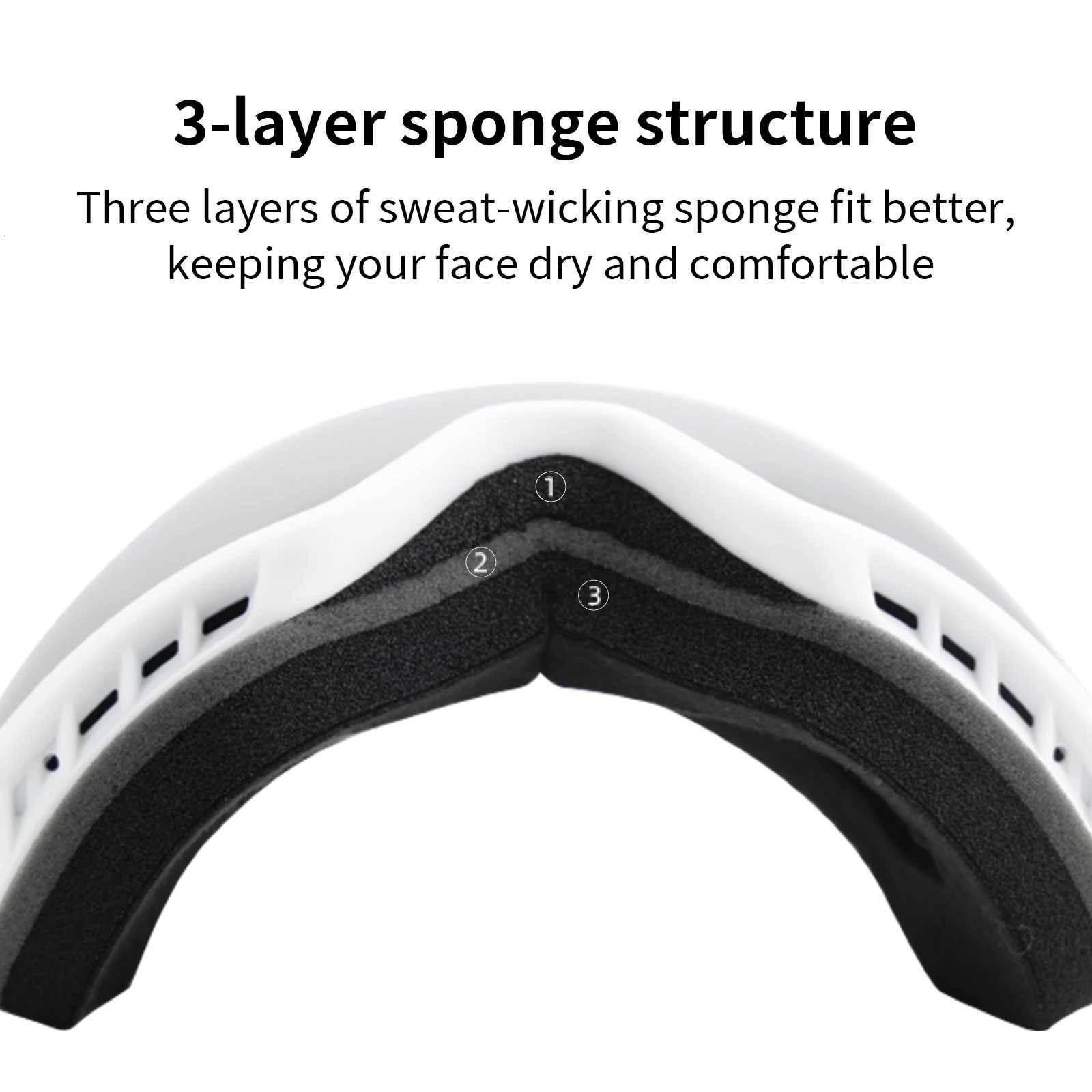 SKIFREE R1 Ski Goggles Asian Fit Magnetic Lens Anti-Fog UV Protection OTG Snowboard Glasses for Men Women K251110